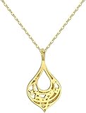 Halskette mit goldenem muslimischem Anhänger, für Damen, Islam, religiös, Allah, arabischer Schmuck, persisches Halsband, Vintage-Halskette, Geschenk