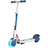 Elektro Scooter für Kinder, HOVERFLY GKS LUMIOS 150W Elektroroller für Kinder 6-12, LED Leuchtvorderrad, 6' Vollreifen, 3 Höhenverstellbar, Kinderroller für Jungen und Mädchen, bis 55kg