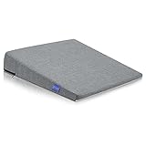 Bequemes Keilkissen für Bürostuhl - Ergonomisches Sitzkissen Stuhl - Fest, Formstabil - Modernes Schaumstoff Sitzpolster, Sitzerhöhung, Sitzkeilkissen Büro, Auto - DYNMC YOU Premium Design, Hellg