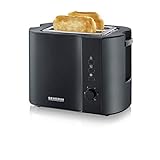 SEVERIN AT 9552 Automatik-Toaster (800 W, Inkl. Brötchen-Röstaufsatz, 2 Röstkammern) schwarz/