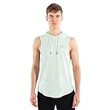 SMILODOX Herren Tank Top Gabriel - Regular fit ärmelloses Oberteil mit Kapuze und Tunnelzug, Größe:M, Color:M