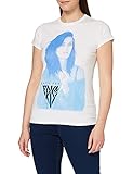 Katy Perry Damen Hologram Holographic Foil T-Shirt, weiß, S