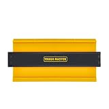 TOUGH MASTER Konturenlehre DIY 25,4 cm Präziser Eckwinkel Fliesen Laminat Formung Messung Multi-Gauge Werkzeug Lineal Gelb/Schwarz Einstellbare Z