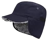 Gisdanchz Winterkappe Arbeitsmütze Schirmmütze Army Baseball Cap Wolle Mützen Hut Ohren Ohrenschützer Ohrwärmer Warme Mütze Mit Ohrenklappen Basecap Winter Cap Herren Wintermütze Damen M