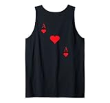 Backprint Herz Ass Karte und Kartenspiel Valentin Tank Top
