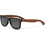 GOWOOD Sonnenbrille Herren und Damen mit Walnuss Holz Bügeln UV400 Cat.3