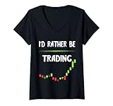 Damen Market Trader Day Trading Aktienhändler Stock Market Trader T-Shirt mit V