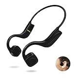 Knochenleitungs Kopfhörer zum Schwimmen, IPX8 Wasserdicht Offenem Ohr MP3-Player Kabellose Sportkopfhörer Mit Integriertem 8 GB Flash-Speicher für Laufen, Tauchen, Fitnessstudio, Spa（Schwarz）