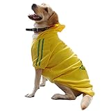 Eastlion Hunde Warm Hoodies Mantel Kleidung Pullover Haustier Welpen T-Shirt Gelb 6XL