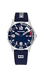 Tommy Hilfiger Jungs Analog Quarz Uhr mit Silicone Armband 1720016