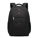 WYFDC Wasserdichter Laptop Rucksack Business Office Schule Computertasche Stoßfest Anti-Diebstahl-Oxford-Tuch Reisetasche (Color : Black, Size : 35x17x49cm)