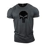 GYMTIER Bodybuilding-T-Shirt der Männer - Skull - Fitness-Trainingsob