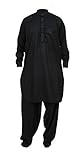 Desert Dress - Herren Afghan Pakistani Indisch Shalwar Kameez Anzug Kostüm Elegant Hosen Shirt - Nicht angegeben, Schw