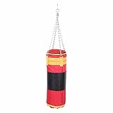 Bderkz Boxen Sandsack Boxsack zum Aufhängen mit Kettenhaken-Handschützern für Kinder 80cm (7-16 Jahre)