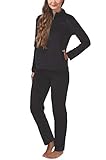 SLOUCHER Nicki-Anzug für Damen, Farbe:schwarz, Größe:L