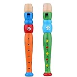 Tuimiyisou Kinderflöte Hölzerner Multi-Color-kinderanfänger Pädagogisches Musikinstrument-Spielzeug