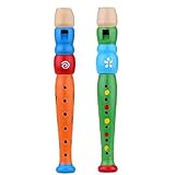 Tuimiyisou Kinderflöte Hölzerner Multi-Color-kinderanfänger Pädagogisches Musikinstrument-Spielzeug