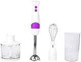 CJDM Stabmixer, mit Lebensmittelhacker, Mischbecher, 2-Gang-Handmixer für Babynahrung, Suppe, 4-in-1, 300 W