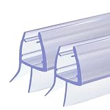Premium Grid Shower Seal - 2x100CM Duschtürdichtung für 6 mm 7 mm 8 mm Glastürstärken | Wasserabweisende Duschabdichtung oder Duschkabinenabdichtung mit optimal angeordneten Gummilipp