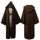 lilongjiao Star Jedi Ritter Cosplay Kostüme Mace Windu Obi Wan Kenobi Anakin Skywalker Cloak Ahsoka Tano Halloween Wars Erwachsene (Color : Brown, Size : XXL)