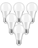 E27 LED Glühbirne 3000K Warmweiss, LEDYA 9W 800 Lumen LED birne Ersatz für 60W Glühlampe, Edison LED Lampe, A60 Energiesparlampe Leuchtmittel für Küche, Stehlampe, Gartenhaus, 6 Stück