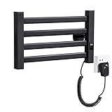 BDXZJ Wandmontage Handtuchheizung, Elektrischer Handtuchheizkörper, Smart Touch Beheizter Handtuchhalter, Kleine Flache Wandmontage, Kohlenstoffarmes Stahlmaterial für Bad, Kü