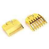 Aoutecen Antistatische Breitzahnkamm-Rattenschwanzkämme für den Friseurgebrauch für den Heimgebrauch für ruhiges Haar für die Schönheit(Goldener Bremssattel 1.5MM+4.5MM)