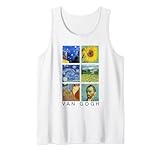 Van Gogh Gemälde, Sonnenblume, Sternennacht, Selbstporträt Tank Top