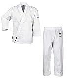 adidas Karateanzug K200E Kids Kinder Judo Anzug (inkl. Gürtel), Weiß, 180/190