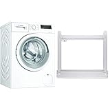 Bosch WAN28K20 Serie 4 Waschmaschine, 8 kg, 1400 UpM & Verbindungssatz ohne Auszug zum sicheren Befestigen des Wäschetrockners auf der Waschmaschine / 56,3 × 59,3 × 3
