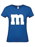 Shirt-Panda Damen T-Shirt · M&M · Gruppen Kostüm · Karneval Shirt · Fasching Verkleidung · Party Tshirt · JGA Frauen · Lady Fit · Mädchen Shirt · 100% Baumwolle ·