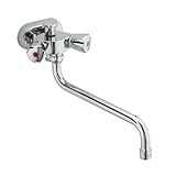 Kludi Wannen und Brausebatterie DN 10,45 mm ohne Grt mit Terralux-Griffen verchromt, 254110515