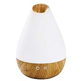 Promed AL-1300 WS Aroma Diffusor 1300 ml, Ultraschall Luftbefeuchter 1,3 Liter, Humidifier, Raumbefeuchter, elektrische Duftlampe Holzdesign mit 7 Farben LED Licht, Aroma Diffuser, Aromatherap