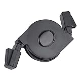 Niiyen CAT6 Netzwerkkabel,1pc Neues 1m/2m verstellbares einziehbares CAT6 RJ45 LAN Netzwerkkabel Patch geschirmtes flaches Ethernetkabel für Modemrouter, PC, Laptop Schwarz(2m)