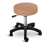 Physa Rollhocker Arbeitshocker mit Rollen Drehhocker Aversa CAPPUCHINO (braun, höhenverstellbar, max. 150 kg)