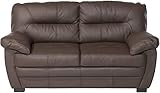 Mivano 2er-Sofa Royale / Zeitloses, bequemes Ledersofa mit hoher Rückenlehne / 160 x 86 x 90 / Lederimitat, B