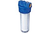 Metabo Filter für Hauswasserwerke 1' lang, mit waschbarem Filtereinsatz (0903050306) Höhe: 310 mm, Durchmesser: 120 mm, Wasserdurchfluss: 6400 l/