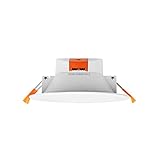 4 Zoll 12W LED Große Spot Einbauleuchte Einbaustrahler Flach IP44 Ohne Trafo 230V Warmweiß Kaltweiß Einstellbar 1100 Lumen Lochdurchmesser 110-135MM 1er Lampe von Enuotek