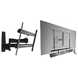 VOGEL'S Wall 3450 - Ausziehbare TV-Wandhalterung für extra große (55-100 Zoll) und schwere (max. 55 kg) Fernseher, VESA max. 800 x 450 mm & Sound 3550 Universal Soundbar Halterung | Max. 6,5 kg