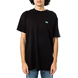 Vans Herren Logo auf der linken Brust T-Shirt, Wasserfall-Schwarz, S