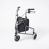 NRS Healthcare Rollator mit 3 Rädern, sehr leicht, aus Aluminium, Dunkelg