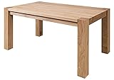 MASSIVMOEBEL24.DE Esstisch Wildeiche 160x90x76 Bianco geölt Kent #216