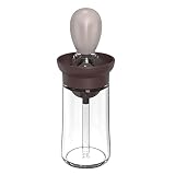 Ölflaschenbürste | Glasflasche und Pinsel 2-in-1, Ölpinsel, Silikon-Tropffer, Messölspender, Flasche, Küche, Kochen, Backen, Gebäckpinsel,