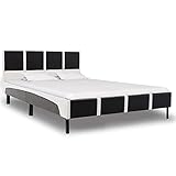 Einzelbett Bett mit Matratze Und Kopfteil Tagesdecke Kinderbett Jugendbett Bettgestelle für Schlafzimmer Schlafzimmermöbel Kunstleder Schwarz Kunstleder 120 x 200