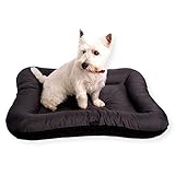 4L Textil Hundebett für kleine Hunde KLEO Hundekorb Tierkissen Hundesofa Hundeliege Hundekissen Haustierbett Schlafplatz Hundematratze Haustierbett Waschbar Polyester (S-80x60 cm, Grau)