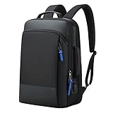 Extra Groß Rucksack Herren Wasserdicht 15.6 Zoll Laptoptasche Arbeit Laptop Rucksack mit USB Ladeanschluss Anti Diebstahl Business Reisen Schulrucksack für Männer Frauen Jungen Teenager,Schw
