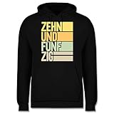 Shirtracer Geburtstagsgeschenk Geburtstag - Zehnundfünfzig - 60ter Geburtstag - XS - Schwarz - Geschenk - JH001 - Herren Hoodie und Kapuzenpullover für M