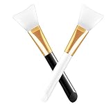 Gesichtsmaskenpinsel, haarloser Silikon-Kosmetikkratzer, Gesichtsmaskenapplikator-Pinsel zum Auftragen von Gesichtsmasken, Augenmasken, Serum oder DYI-Makeup-Instrument, 2 Stück