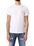 Versace 71GAHT10 CJ00T T-Shirt Kurzarm Harren Weißes Gold XL