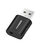 Hagibis Externe USB soundkarte,Klinke USB,USB aux Adapter, aux auf USB, aux USB Adapter, aux zu USB,Mikrofon und Stereomikrofon Audioadapter für PC,Mac,Laptop,PS4